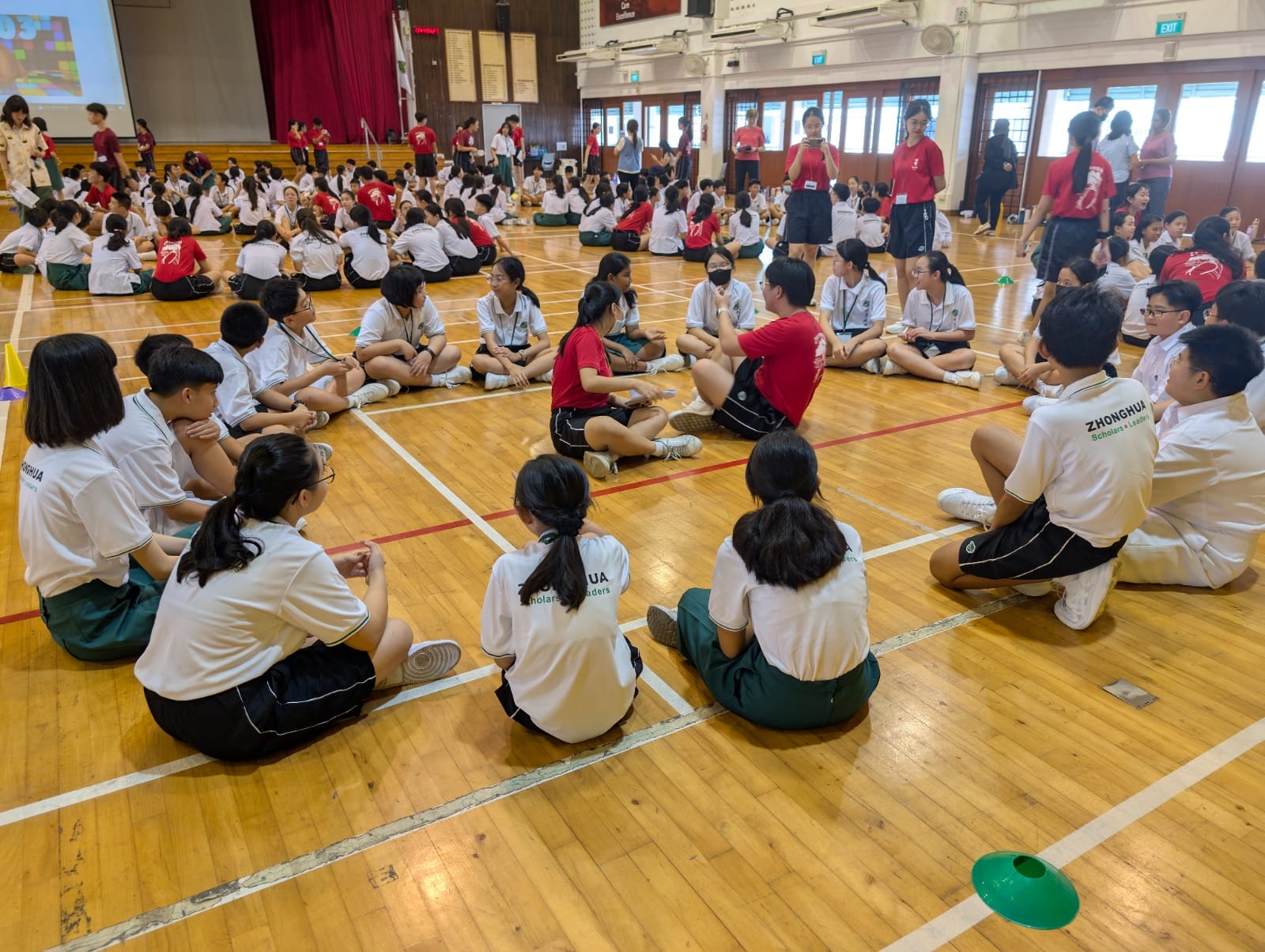Sec 1 2026 Information Portal link and image showing students at orientation
